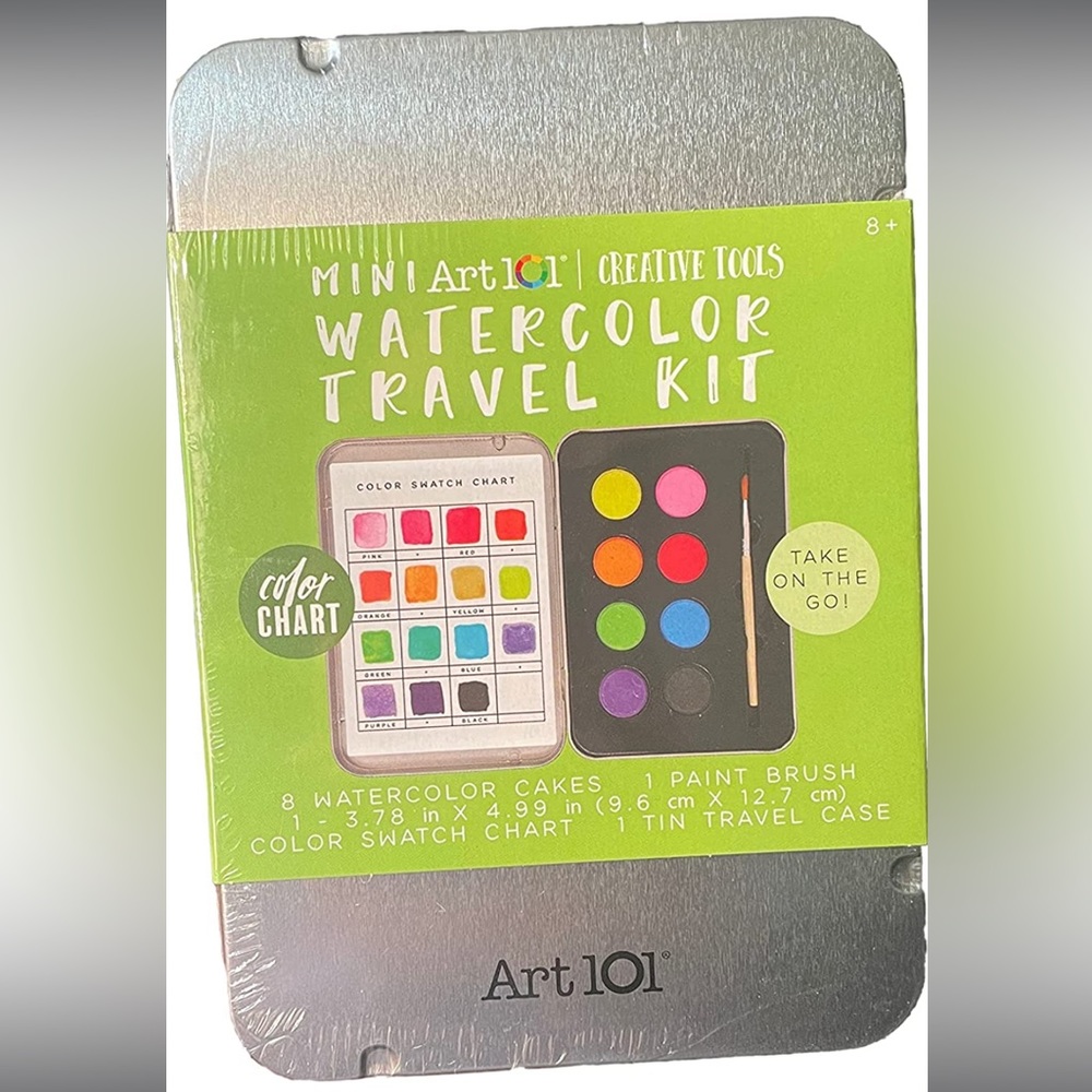 Nwt Mini Art Watercolor Traveling tin Kit